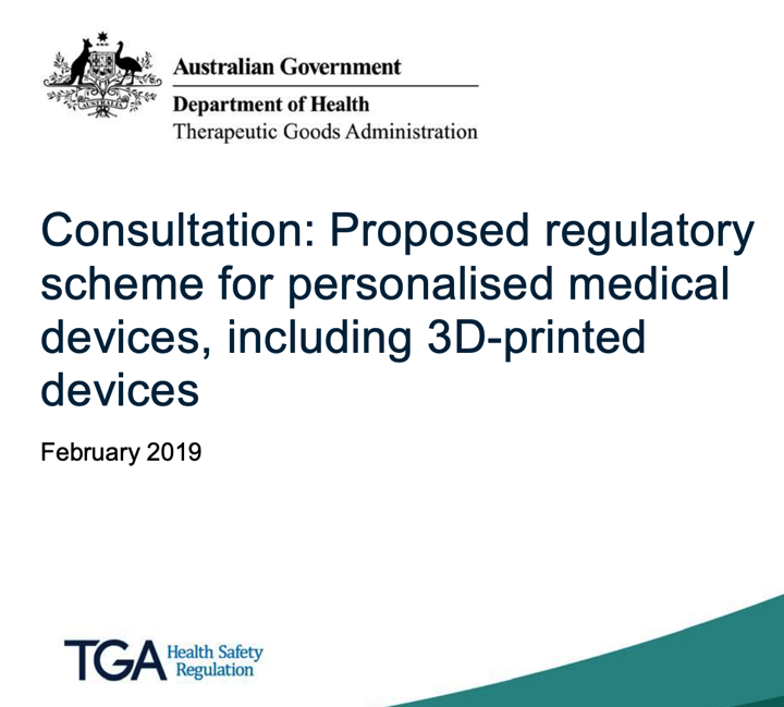 La autoridad sanitaria de Australia TGA publica una guia para los productos sanitarios personalizados incluyendo los de impresión 3D