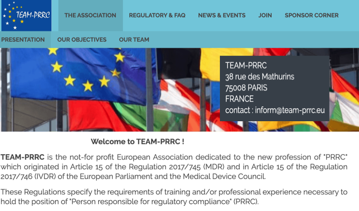 TEAM-PRRC: Se crea una nueva asociación europea de PRRC personas responsables del cumplimiento de la normativa