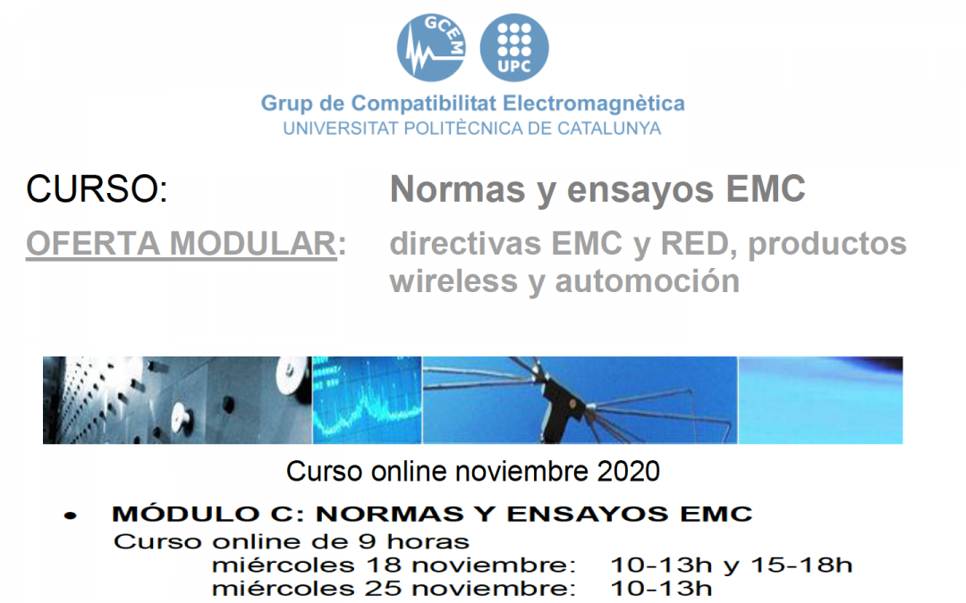 Formación «Normas y ensayos EMC» @GCEM_UPC 2020