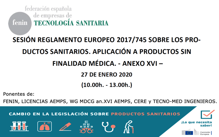 Actualización programa: Webinar productos sanitarios anexo XVI by @FENIN_es  con @AEMPSgob, ON0318, CERE y @tecno_med