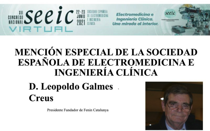 Congreso SEEIC virtual 2021 @SEEIC_spain – premio SEEIC mención especial a título póstumo a Leo Galmes presidente fundador de @FENIN_es Cataluña