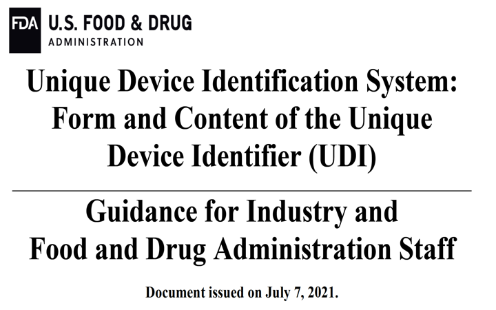 Nueva guía FDA @FDAcdrhindustry para UDI