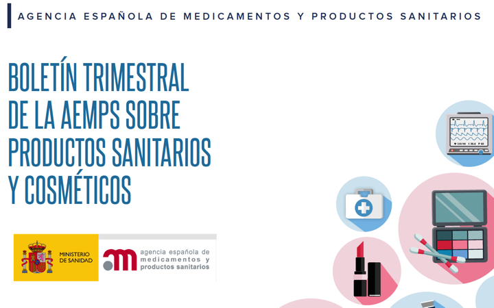 Boletin @AEMPSgob 1T 2022 de productos sanitarios y cosméticos