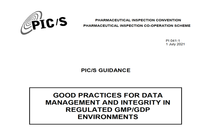 Nueva guia PICS sobre ‘Good practices for DATA MANAGEMENT and INTEGRITY in regulated GMP/GDP environments’