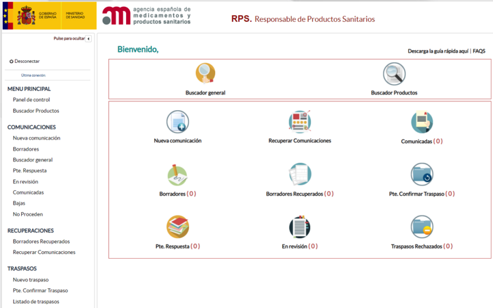 La @AEMPSgob lanza la aplicación RPS de registro de responsables de la puesta en el mercado de productos sanitarios