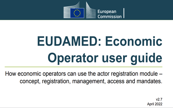 EUDAMED publica la guía de usuario de Operadores Economicos