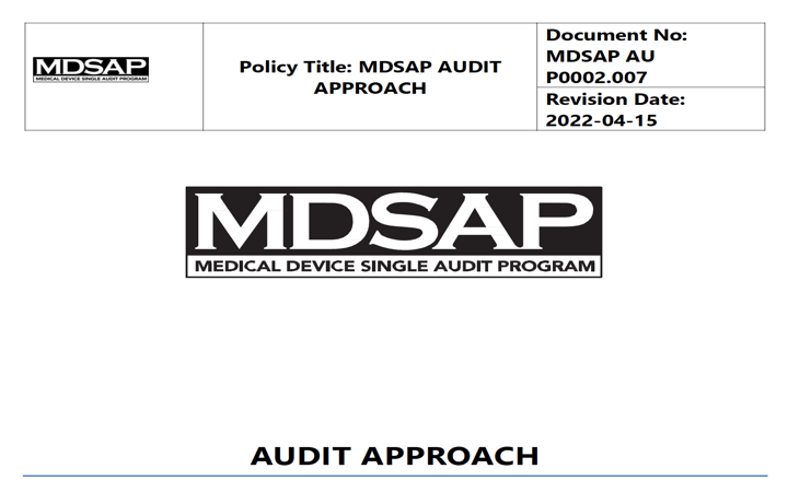 Novedades MDSAP – Nueva edición de la guía de realización de auditorias ver.7  2022-04