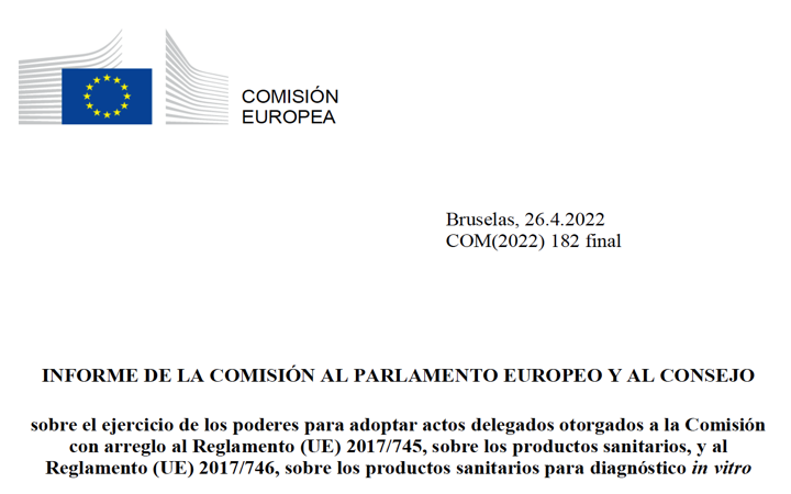 La Comisión Europea publica un informe sobre el estado de los actos delegados relativos a los reglamentos MDR e IVDR