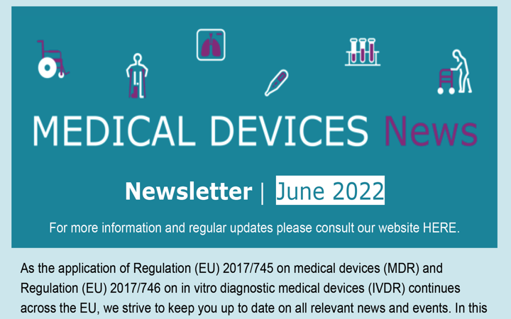 Newsletter @EU_Health «MEDICAL DEVICES NEWS» Junio 2022