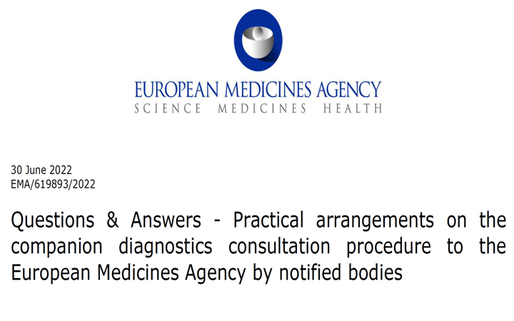 La EMA publica un Q&A sobre Companion Diagnostics IVDR – @EMA_news