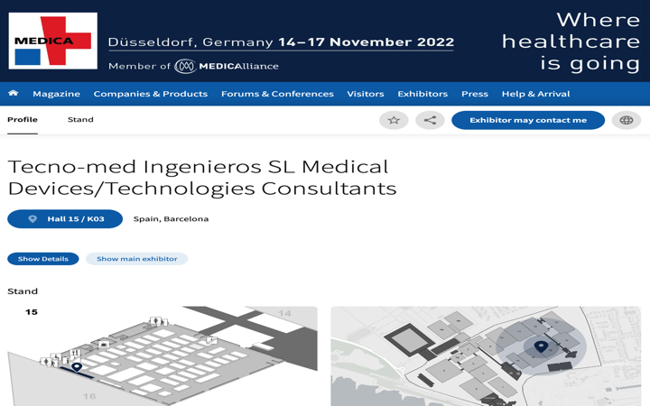 MEDICA 2022 @MEDICAtradefair 14 a 17 Nov 2022 – nos vemos allí …