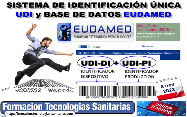 Formación practica «2208 – Sistema de identificación única UDI y base de datos EUDAMED»  8 Nov 2022 9h-14h