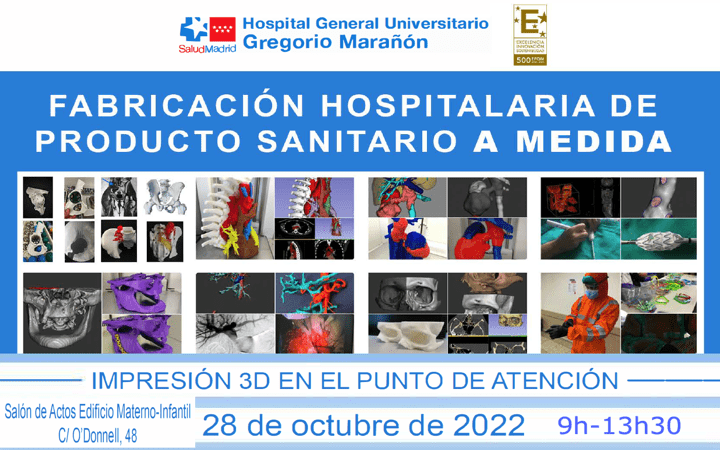 Jornada «IMPRESIÓN 3D EN EL PUNTO DE ATENCION» by HUGGM  28 oct 2022 – 9h-13h30