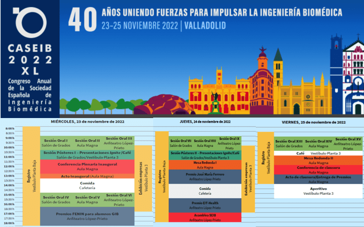 Congreso @CASEIB2022 de la SEIB Sociedad Española Ingenieria Biomedica 23-25’Nov 2022 Valladolid by @SEIB_twit