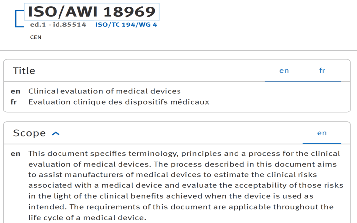 Constitución del Grupo de Trabajo WG4 del comité ISO/TC 194 para el desarrollo de la norma ISO 18969 de evaluación clínica de productos sanitarios @normasUNE