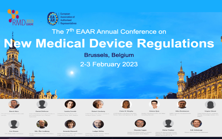 RMD 2023 EAAR Annual Conference on New Medical Device Regulations Bruselas 2-3 Feb 2023 con la participación como ponente de @CMurphy_tmi de @tecno_med