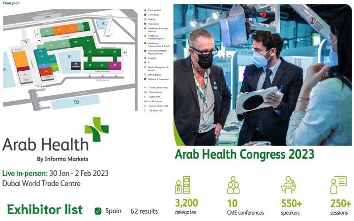 Feria @Arab_Health 2023 – 30 Enero a 2 Feb 2023