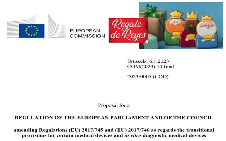 Reglamentos: Publicada la propuesta de reglamento modificando MDR e IVDR con la ampliación de los periodos transitorios