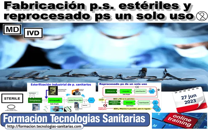 Formación «2305 – Fabricación P.Sanitarios Estériles y Reprocesamiento P. Sanit. DE UN SOLO USO» – 27 JUNIO 2023