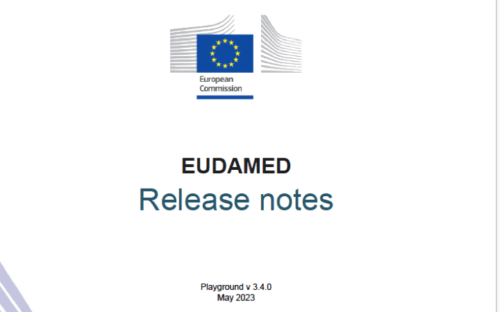 EUDAMED playground publica una nueva actualización v 3.4.0 (Mayo 2023)