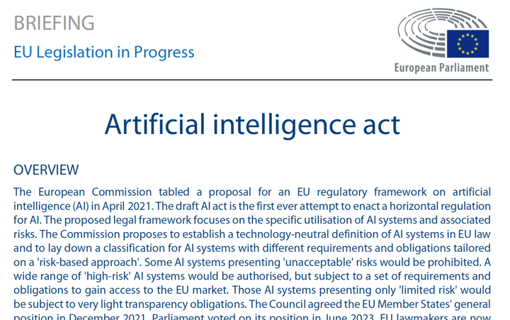 Proceso legislativo de la AIA Artificial Intelligence Act