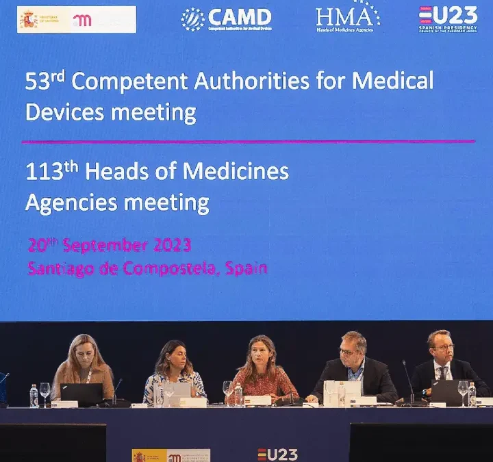 Reunión CAMD (Competent Authorities for Medical Devices) 19 y 20 Sept en Santiago de Compostela con la @AEMPSgob como anfitriona