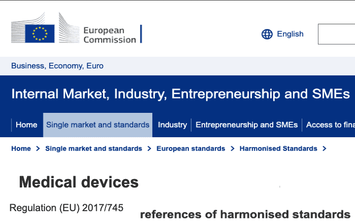 Publicada nueva lista de normas armonizadas con MDR (25) – Decisión de Ejecución (UE) 2024/815