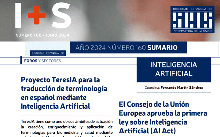 Nueva sección de la revista I+S de la @SEISeSalud : SECTOR INTELIGENCIA ARTIFICIAL