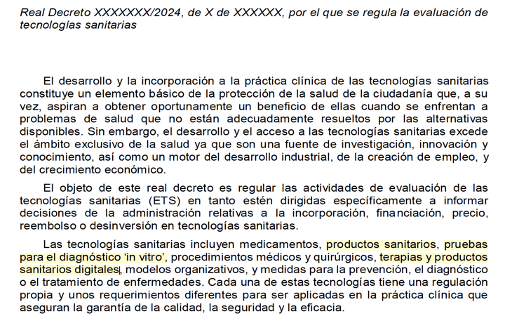 La @AEMPSgob – @SANIDADgob publica el borrador del RD de evaluación de tecnologías sanitarias